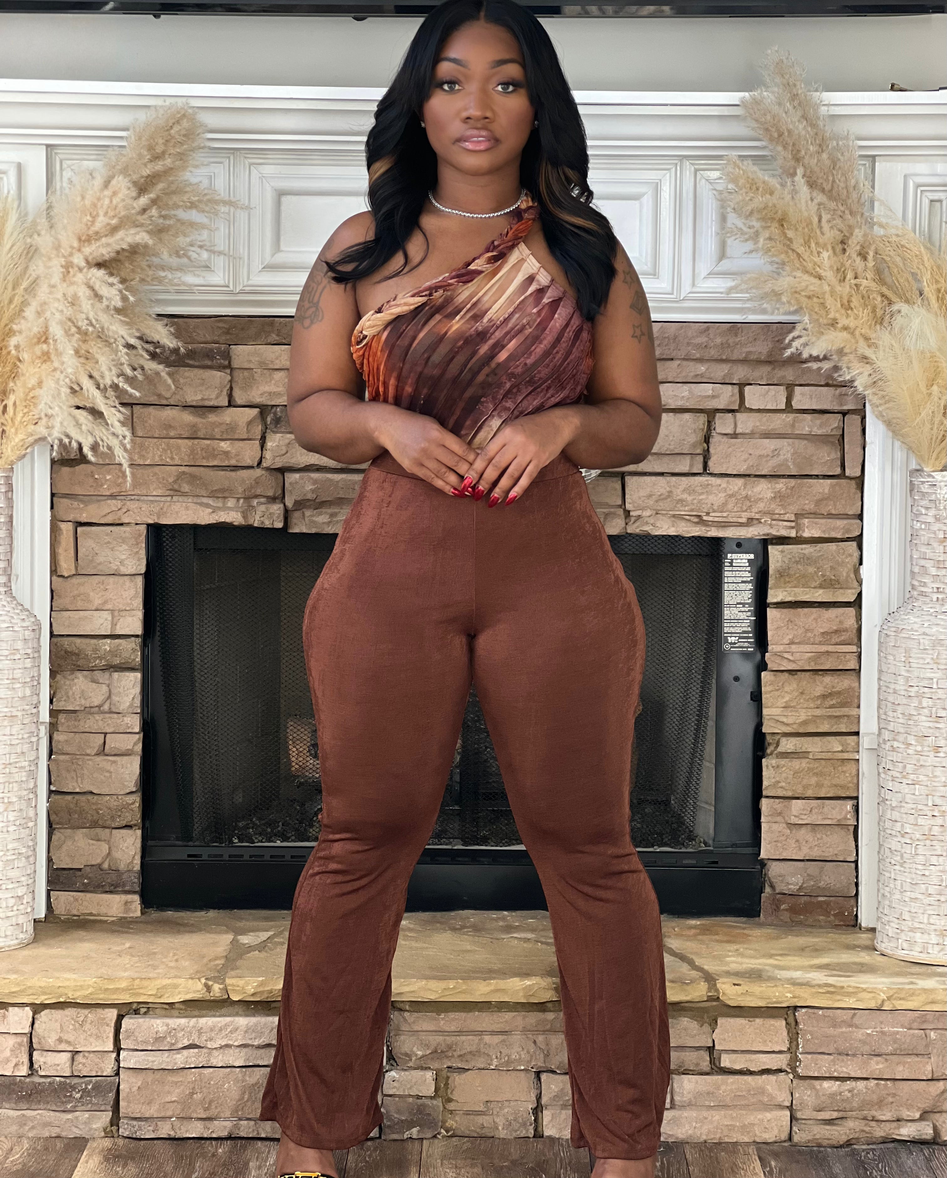 Pretty Brown Brown Pant