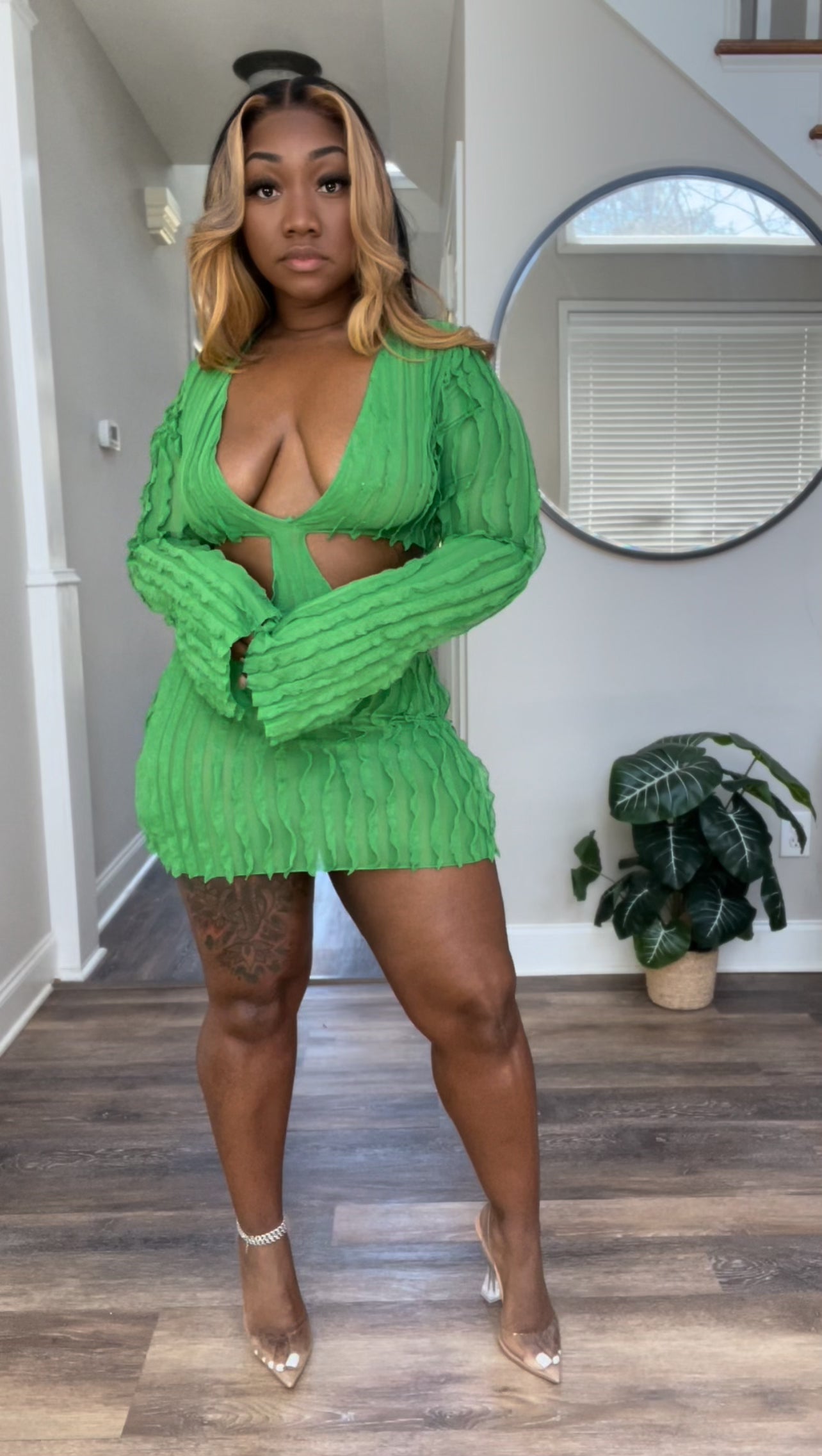 Summer Breeze Mesh Mini Dress