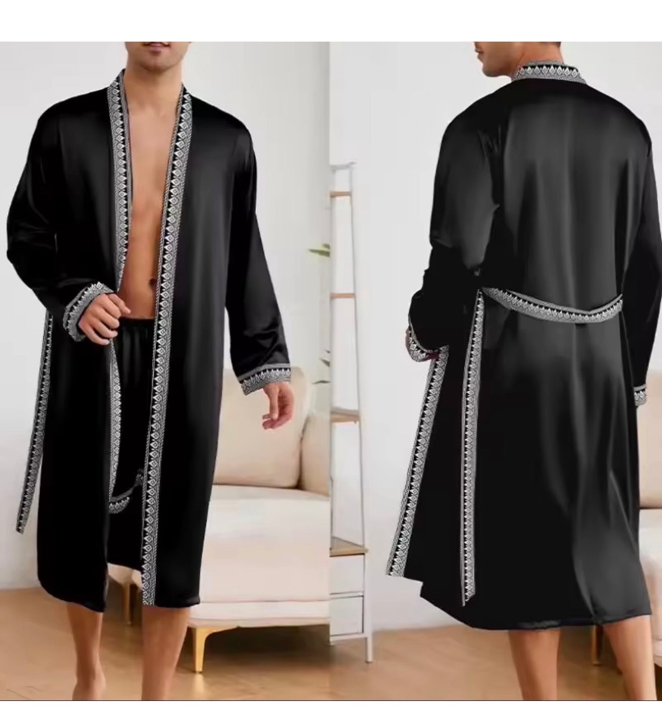Trading Places Men's 2 Piece Robe & Shorts