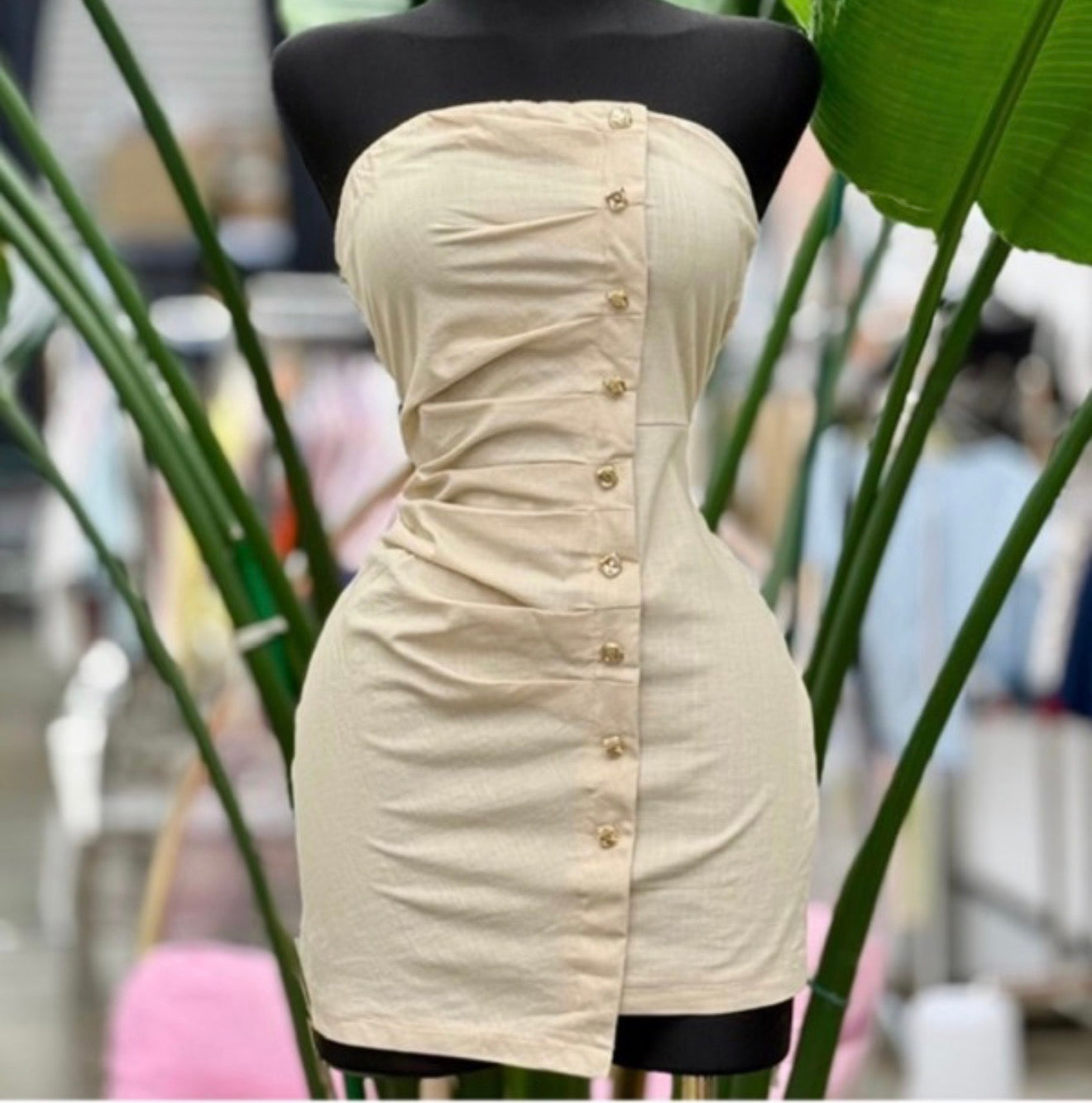 Button Me Up Linen Dress