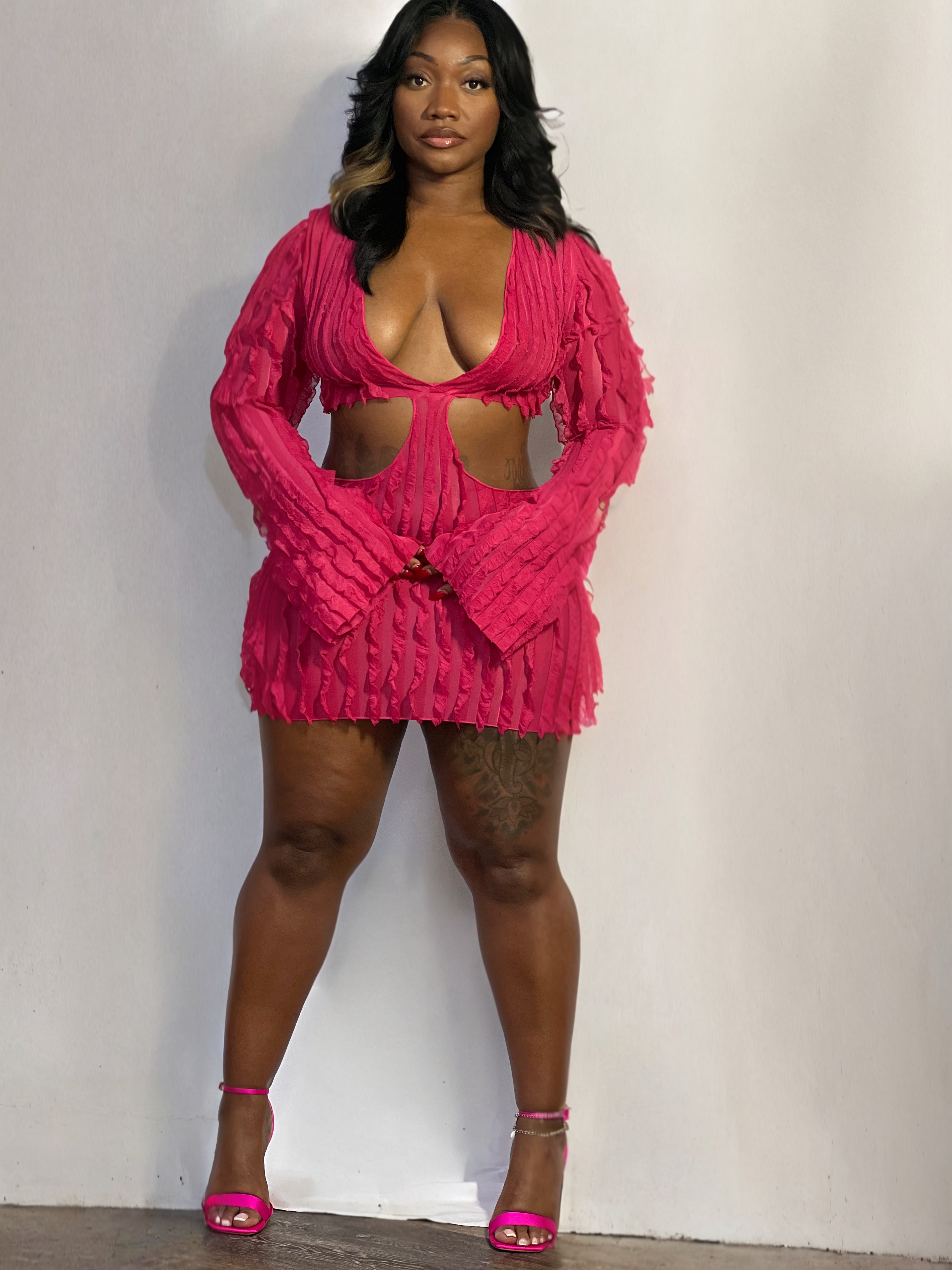 Summer Breeze Mesh Mini Dress