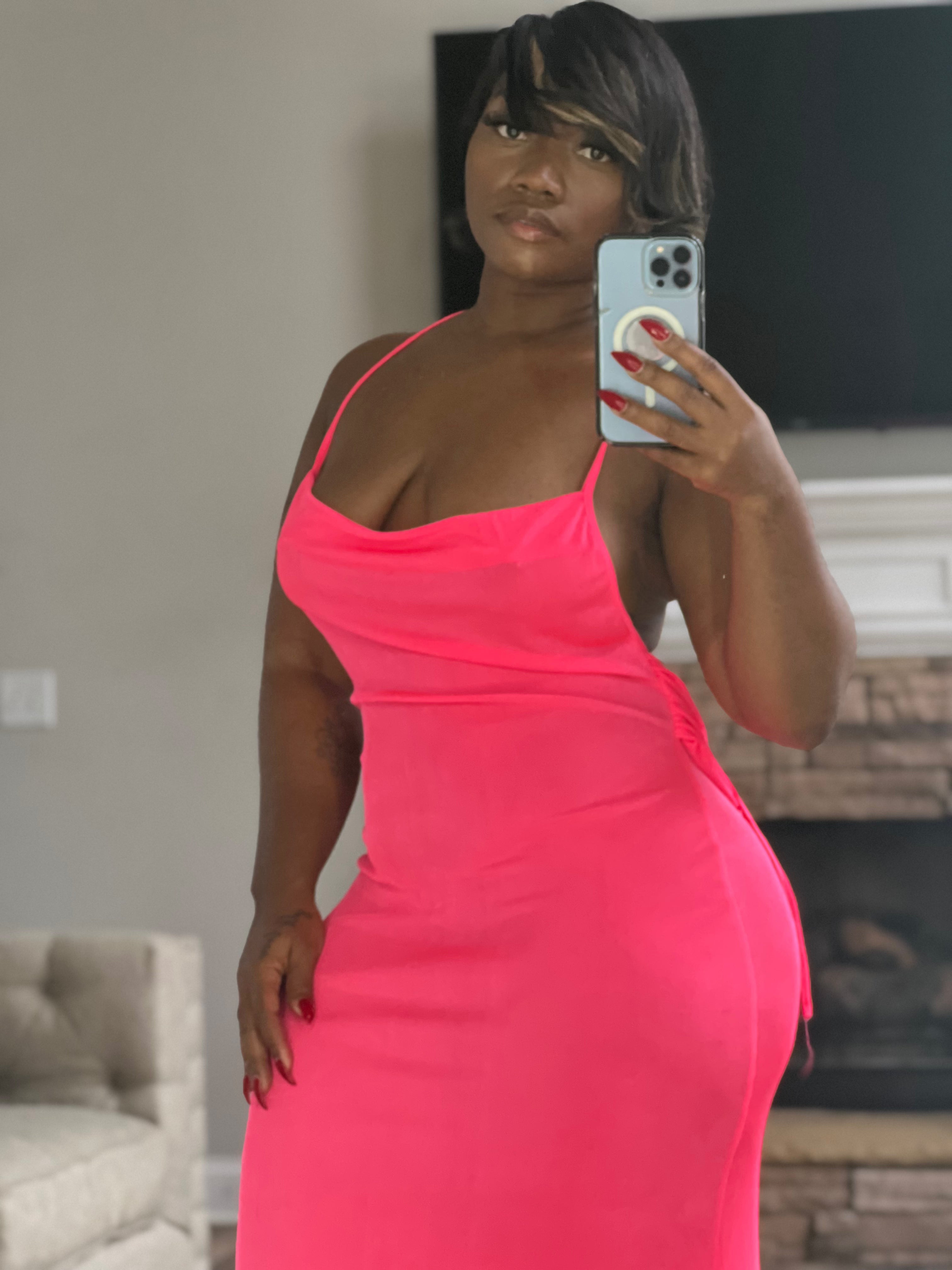 That's Bae Backless Draped Gown