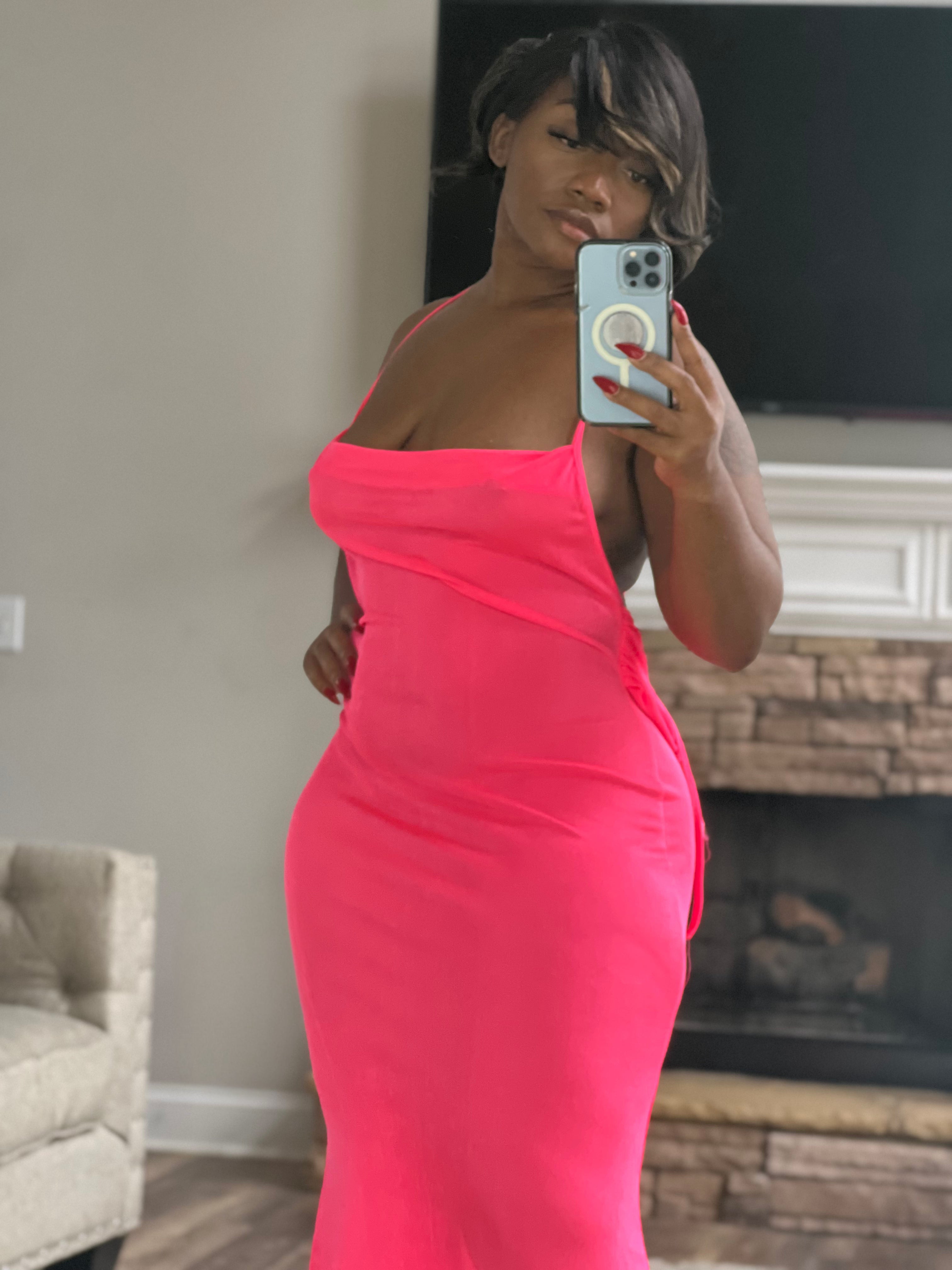 That's Bae Backless Draped Gown